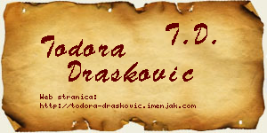 Todora Drašković vizit kartica
